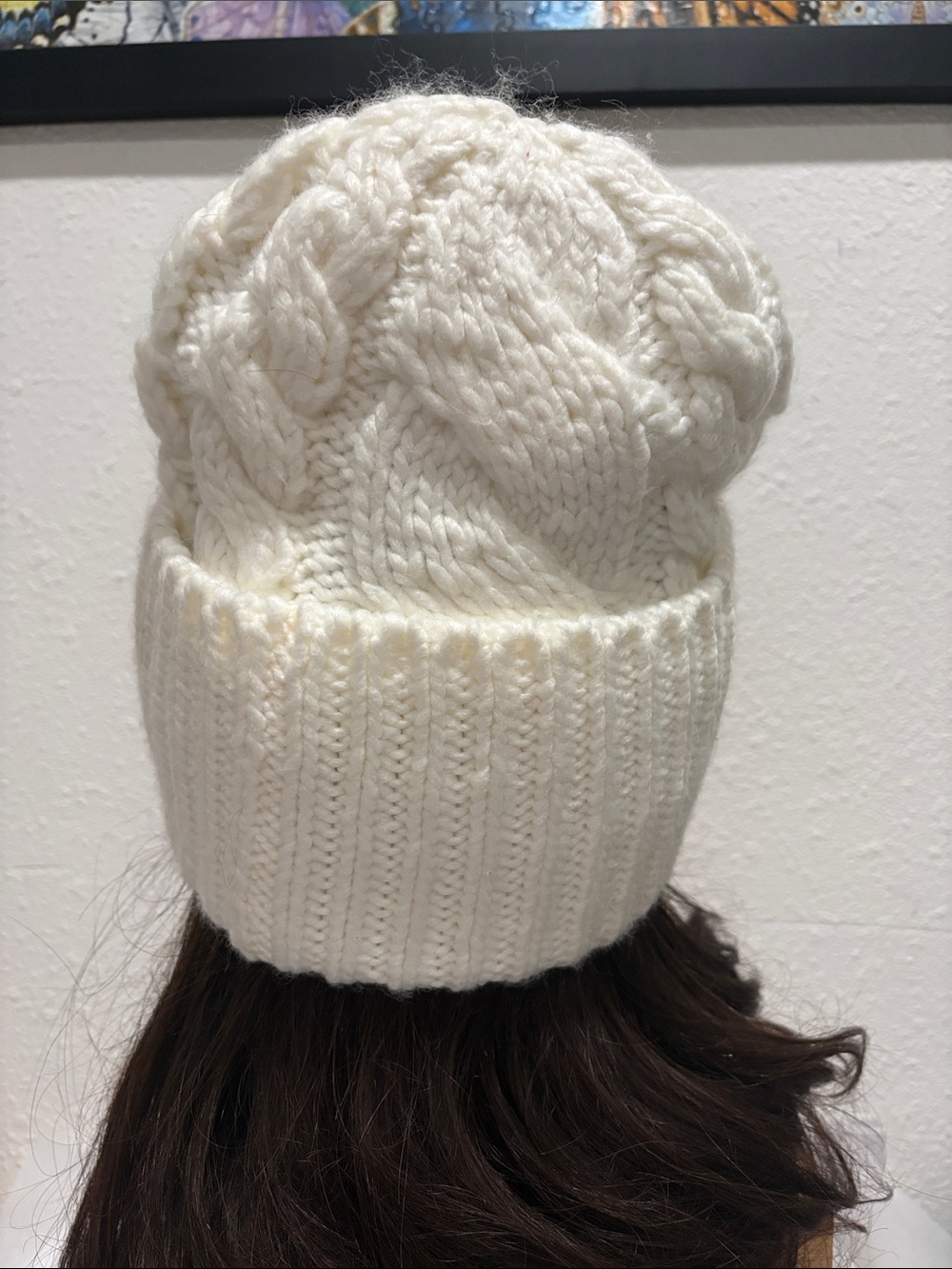 Michael Kors Cream Cable Knit Beanie - Picture 3 of 5